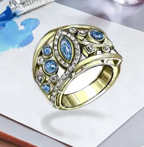 Sketch of custom design at steven&rsquo;s creations